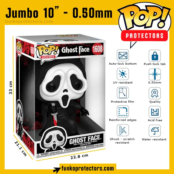 protecteur 10 pouces ghost face funko pop